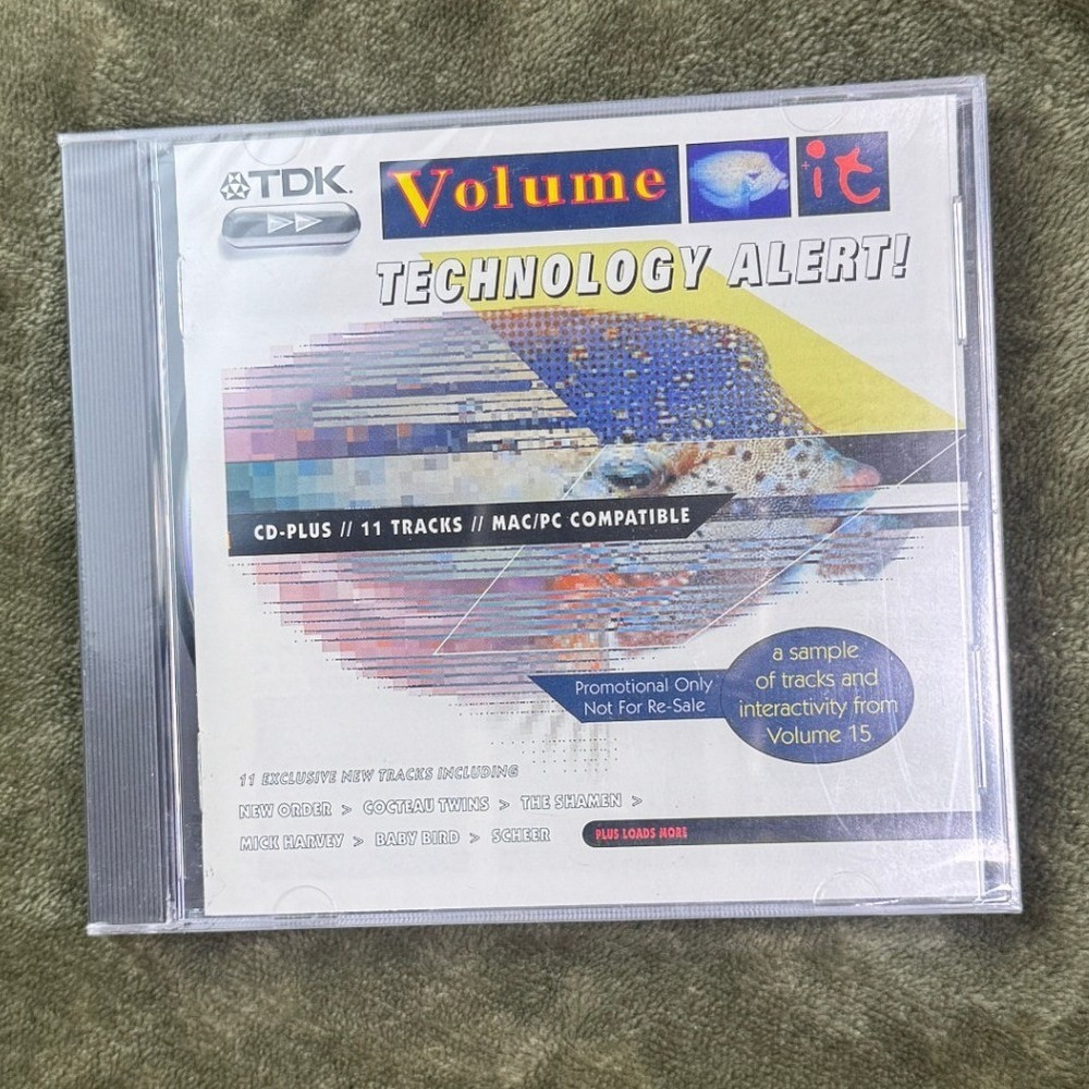 Volume it Technology Alert! CD-Plus Promo Sampler New Order Cocteau Twins TDK